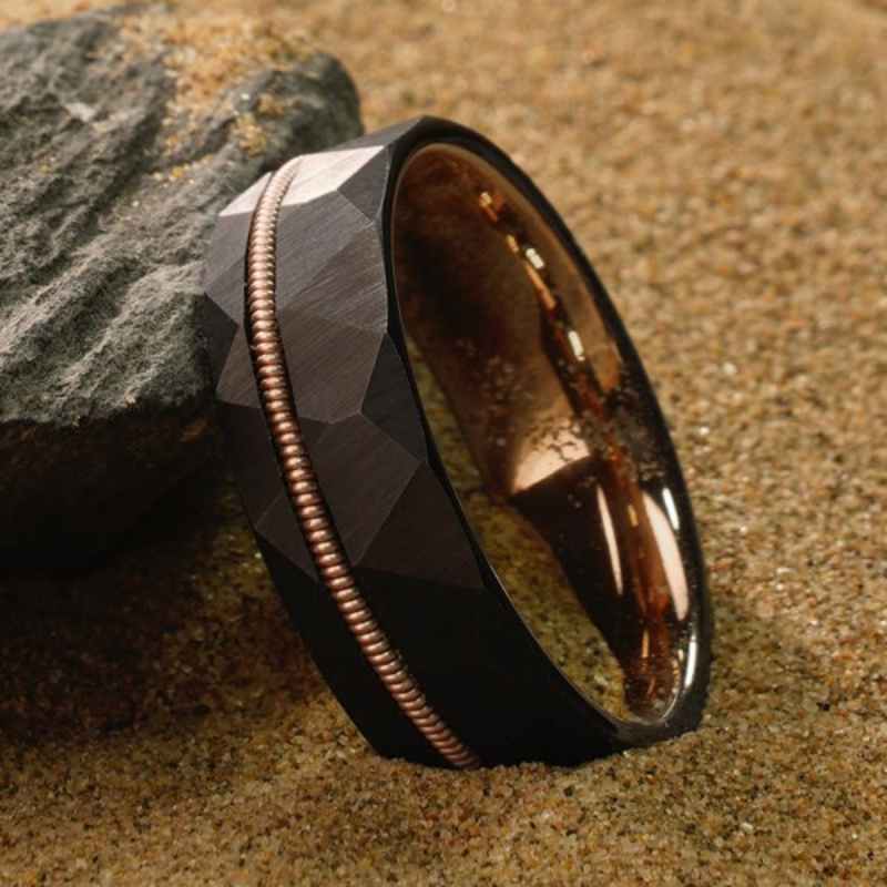Tungsten With Guitar String Men's Band