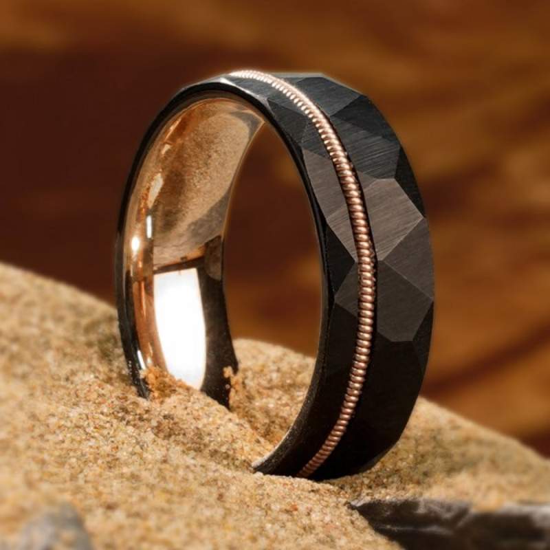 Tungsten With Guitar String Men's Band