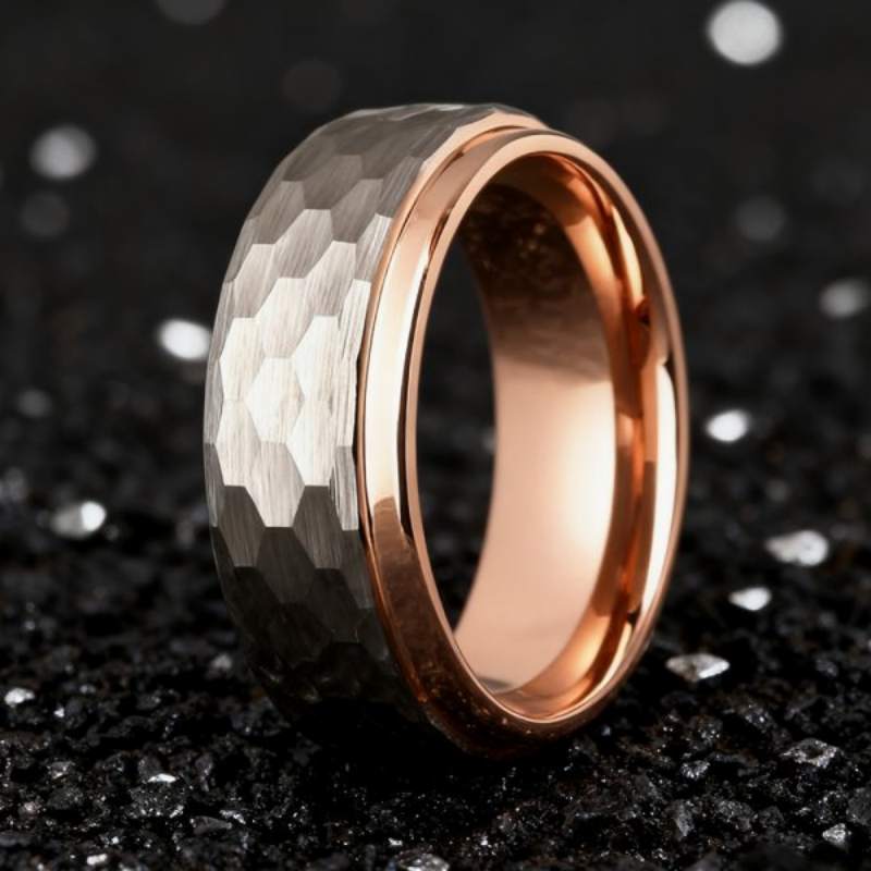 Rose Gold Tungsten Men's Band