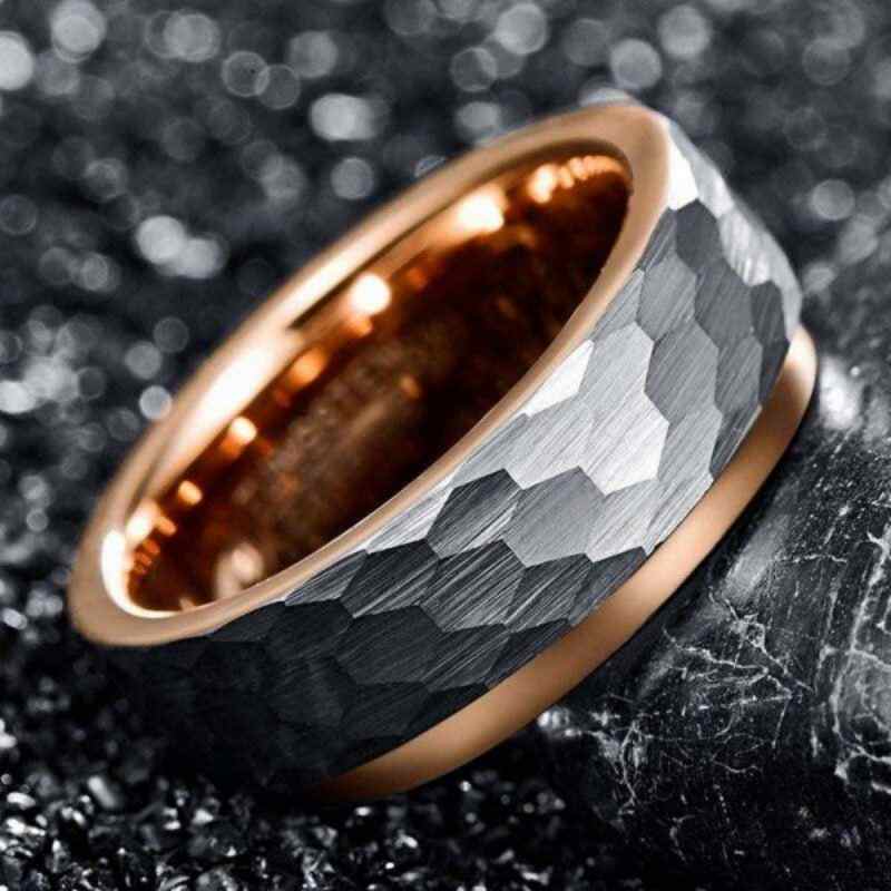 Rose Gold Tungsten Men's Band