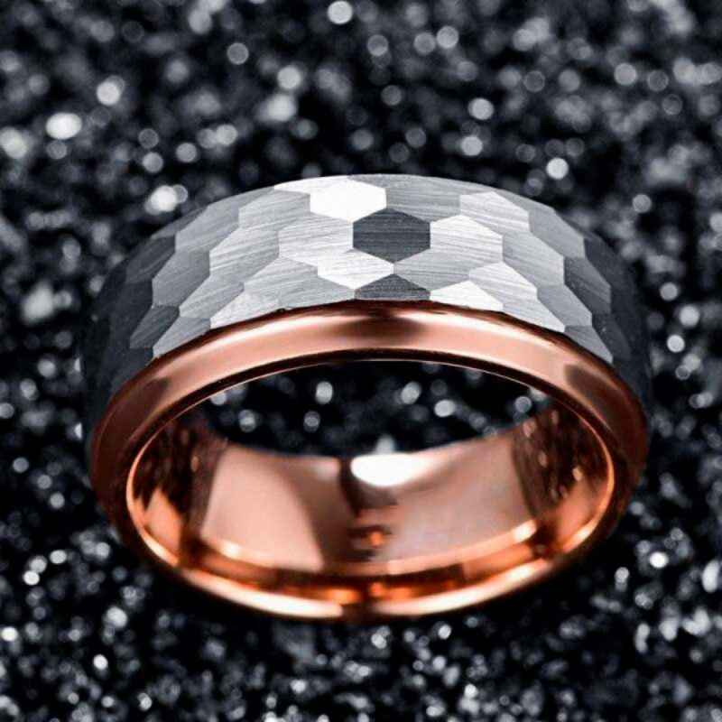 Rose Gold Tungsten Men's Band