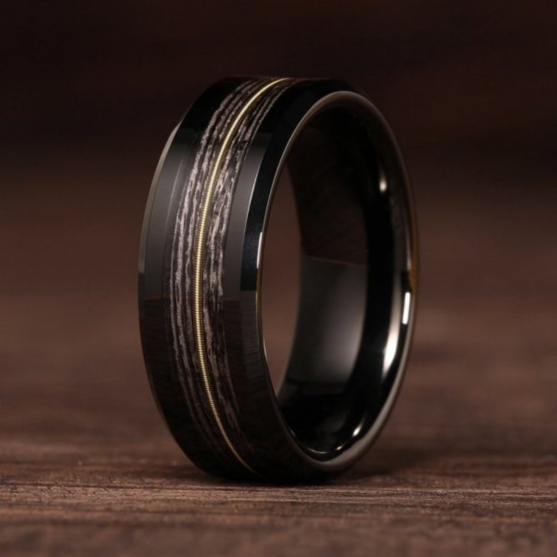 8MM Oak Wood Men's Band