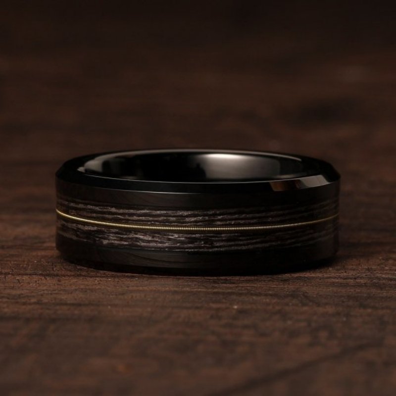 8MM Oak Wood Men's Band