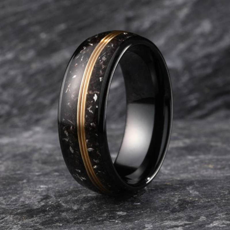 8MM Tungsten Black Men's Band