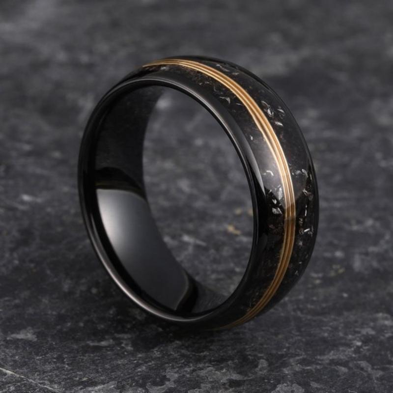 8MM Tungsten Black Men's Band
