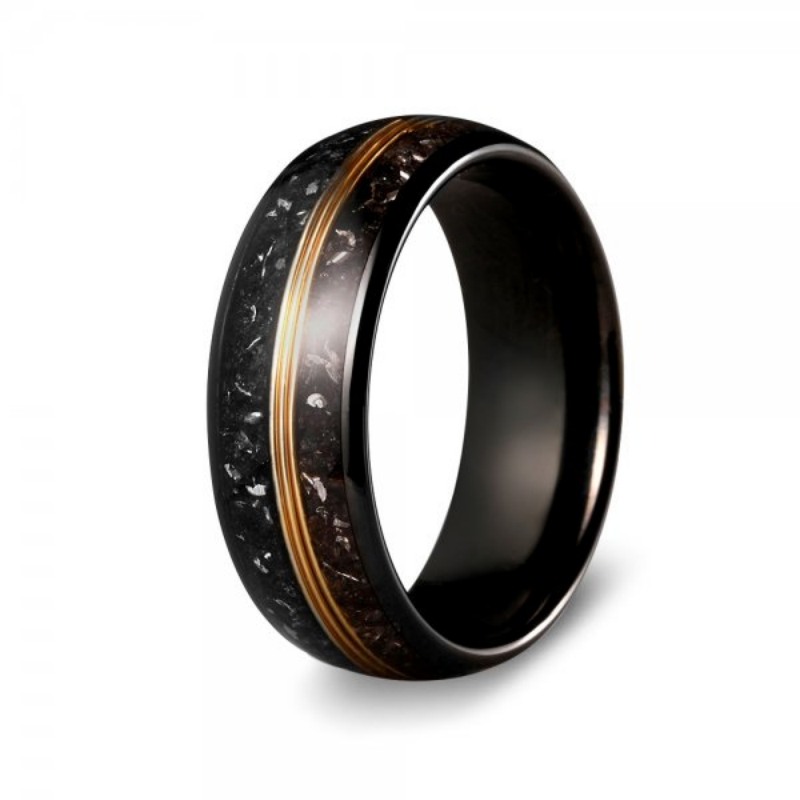 8MM Tungsten Black Men's Band