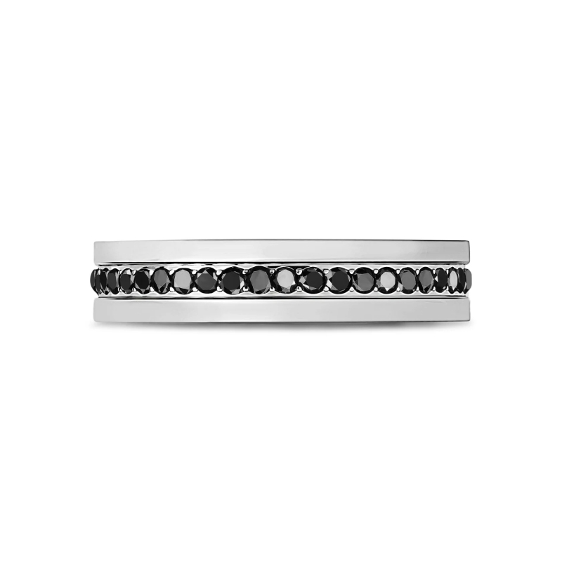 5MM Modern Gemstone Band Mens Stainless Steel Ring