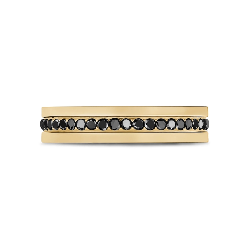 5MM Modern Gemstone Band Mens Stainless Steel Ring