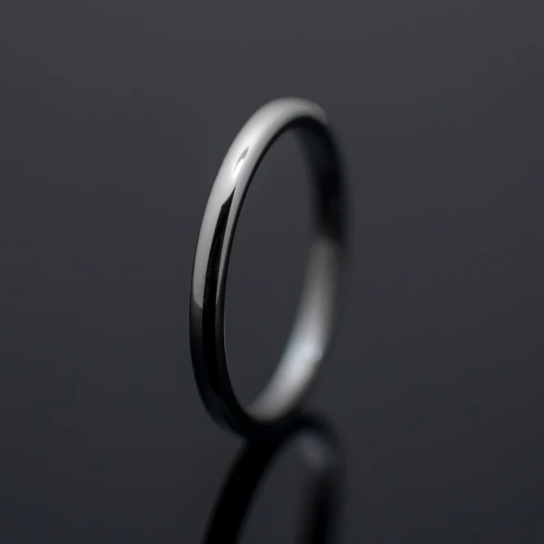Unisex 2MM Tungsten Carbide Wedding Band
