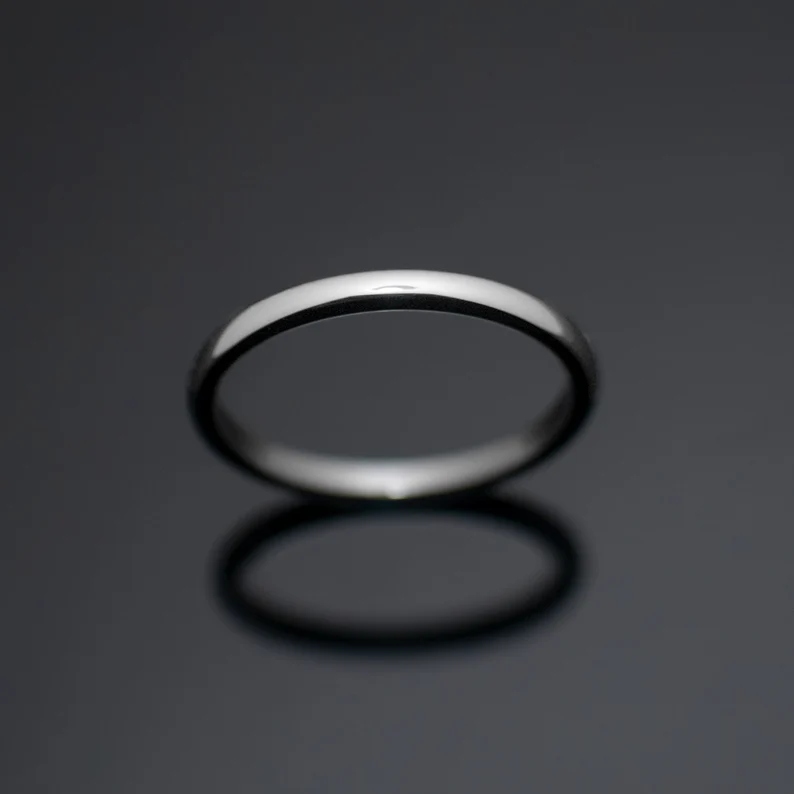 Unisex 2MM Tungsten Carbide Wedding Band