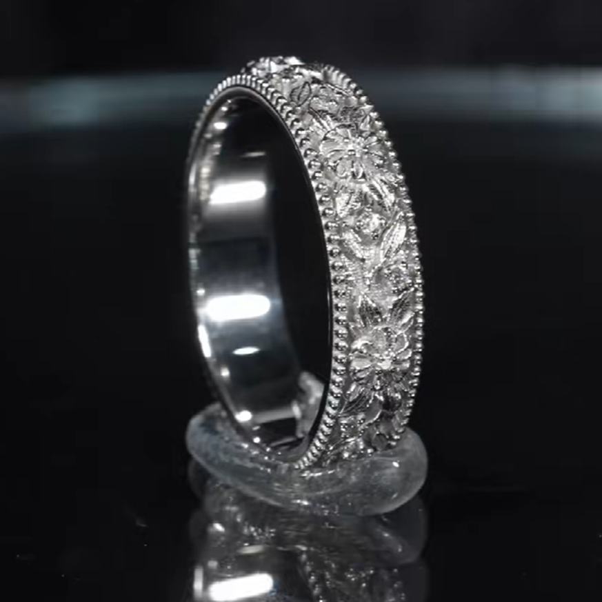 5MM Men's 925 Sterling Silver Wedding Band