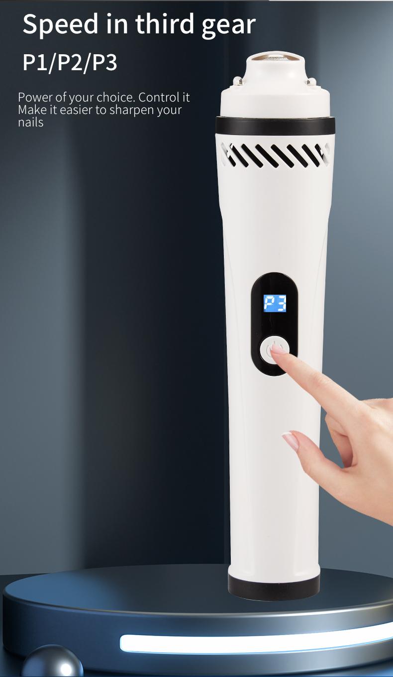 Electric pet nail grinder, USB charging, with LED light, vacuum nail trimmer, suitable for cats and dogs, pet home safety beauty tools