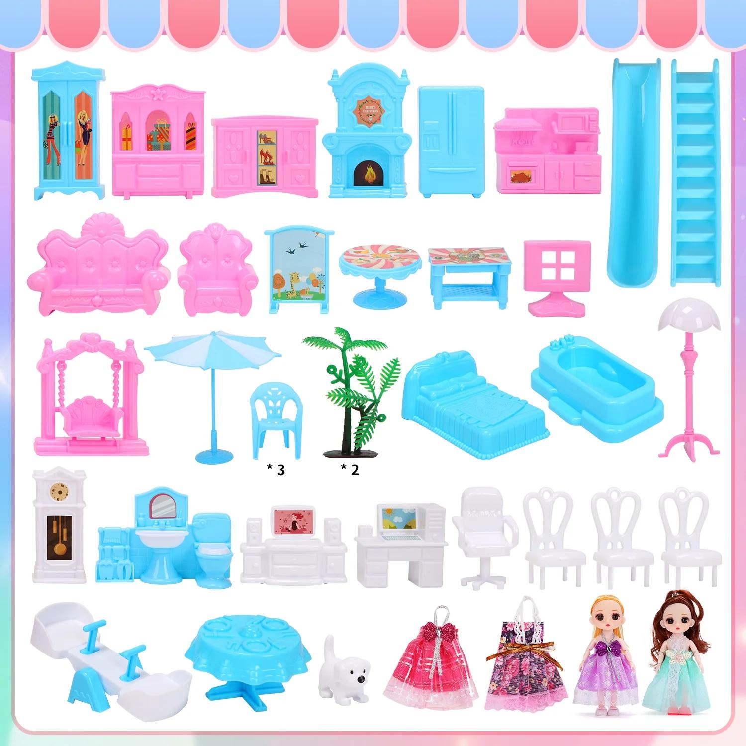 16 Rooms Huge Dollhouse, 10" x 6" x 11" Doll House , Pretend Play Toy House For Girls, House Playset, Party Doll House 16 Rooms Huge Dollhouse, 10" x 6" x 11" Doll House , Pretend Play Toy House For Girls, House Playset, Party Doll House