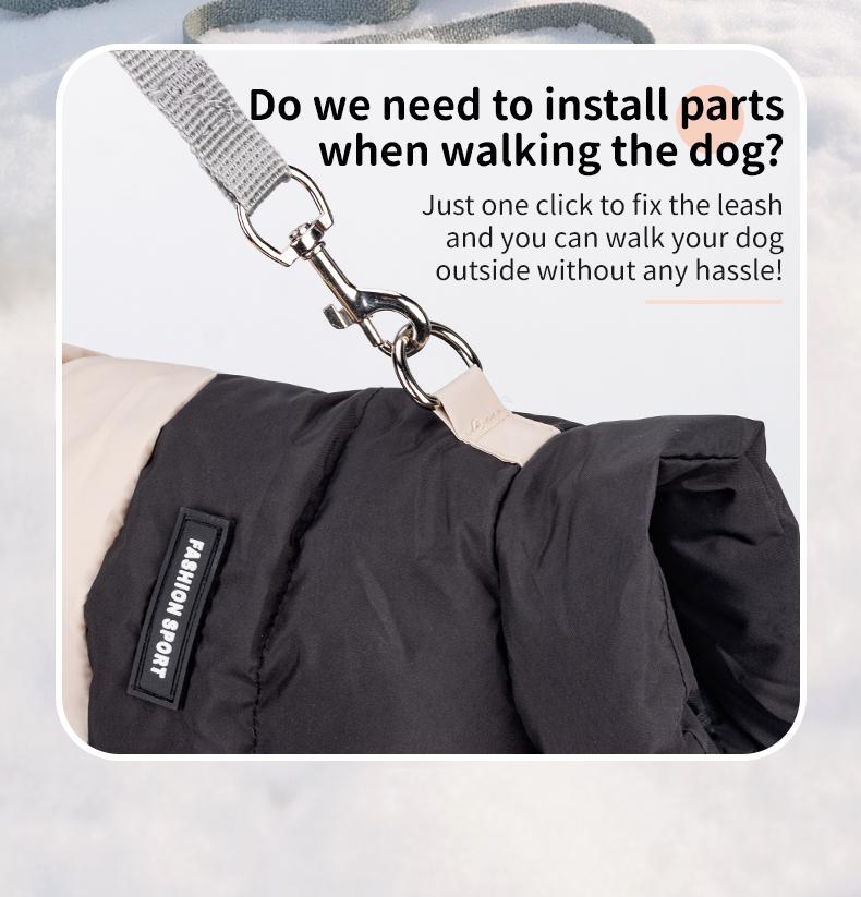 Winter Dog Warm Clothes Outdoor Puppy Teddy Bichon Schnauzer Poodle Four-Legged Coat, Waterproof Windproof Pet Cotton Jacket for Cold Weather