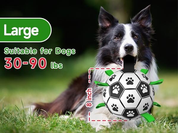 Herding  dogs balls  durable dog Soccer ball Interactive Training Ball with 9 Grab tabs for outdoor & water play, perfect gift for pets