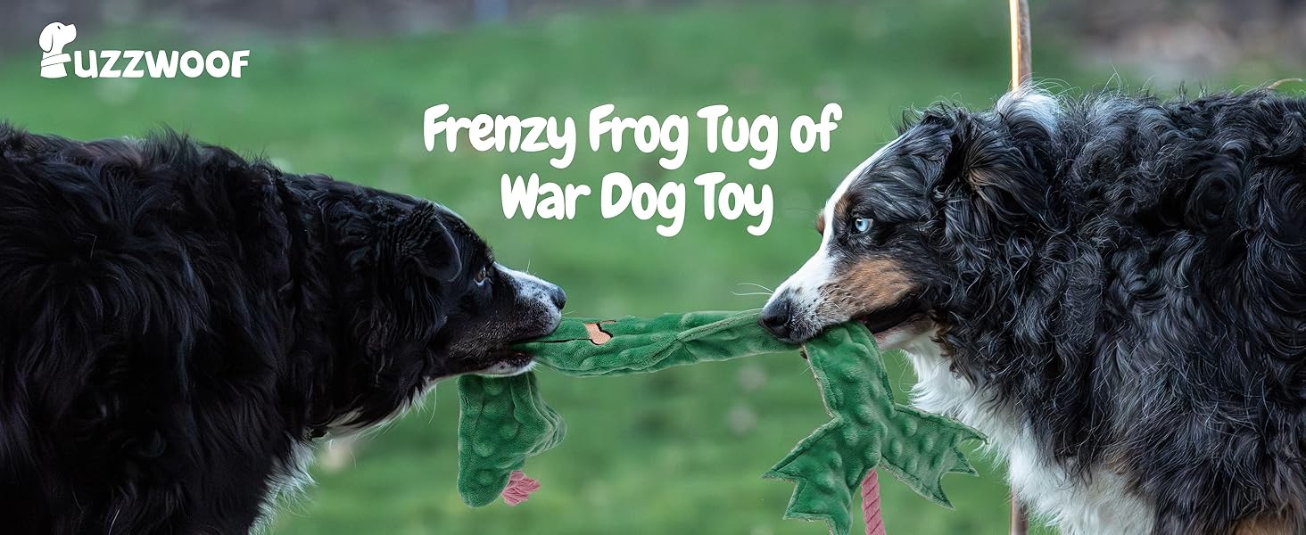 Nocciola Toad of War Dog Rope Toy, Christmas gift, Durable Rope Toy for Tug of War,Interactive Squeaky Tug Toy for Small Medium Dogs