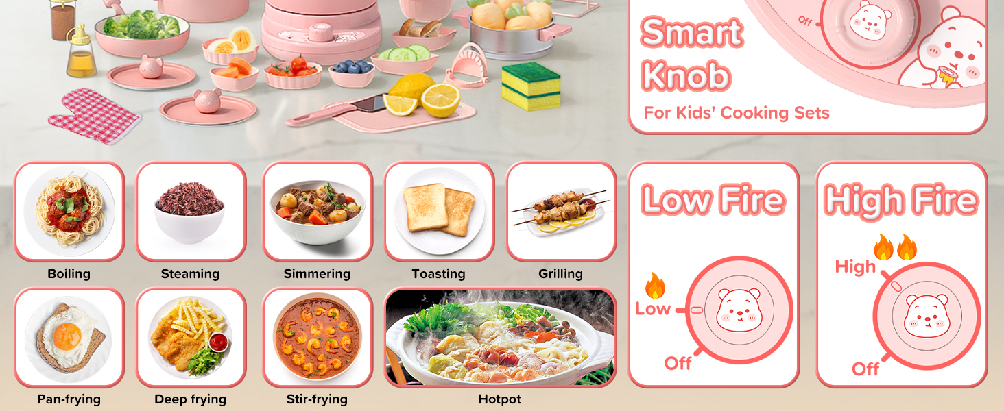 Kids cooking set real girls knife set mini Kitchen