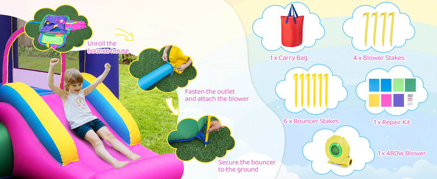 bounce house with ball pit