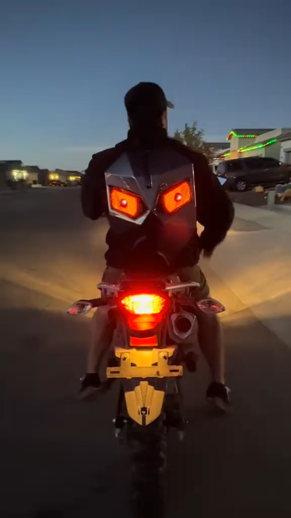 LED Backpack With DIY Programmable Full Color Screen Motorcycle Backpack for Men