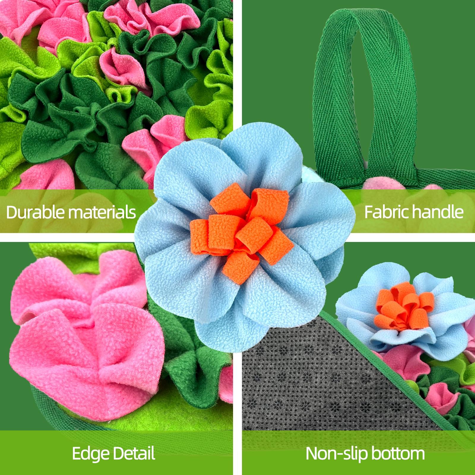 Small Animal Feeding Mat with Handle, Cute Flower Design Pet Sniffing Pad, Interactive Pet Feeding Supplies for Rabbit Hedgehog Chinchilla Small Animal Feeding Mat with Handle, Cute Flower Design Pet Sniffing Pad, Interactive Pet Feeding Supplies for Rabbit Hedgehog Chinchilla