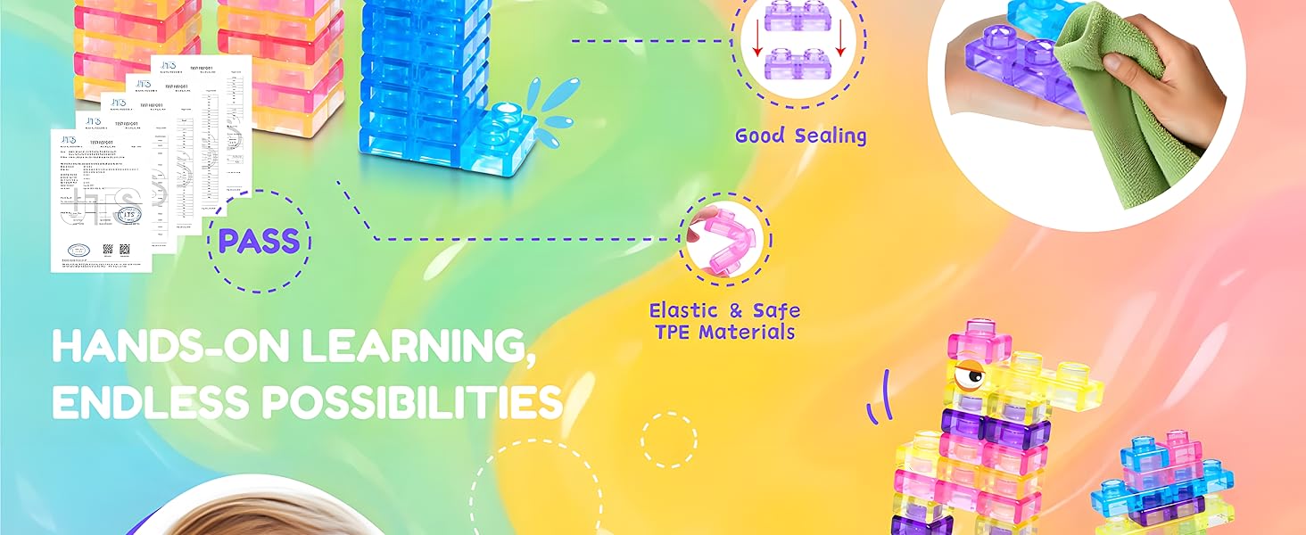 40 Pack Montessori Sensory Building Blocks