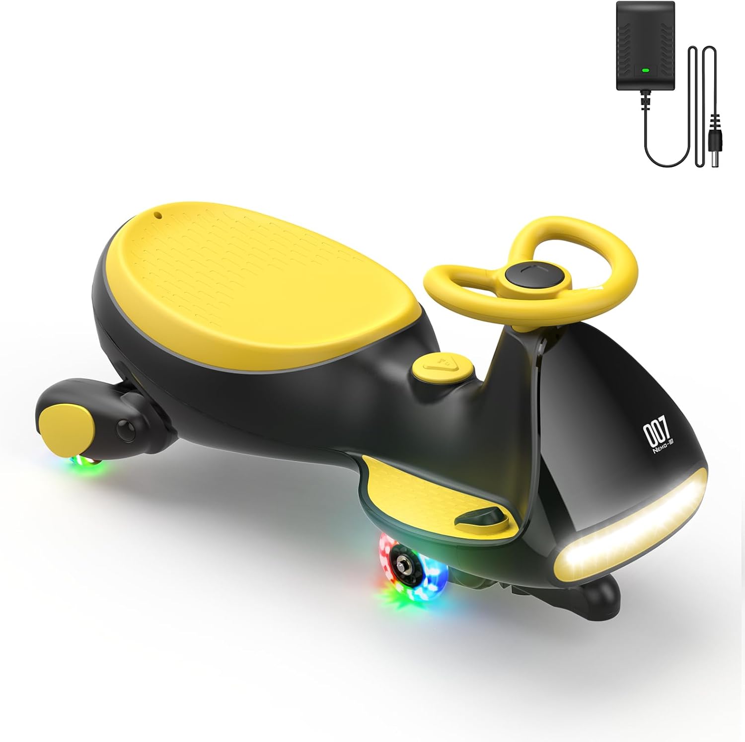 🎉Grand Opening – 50% Off!⏰️ N7 Classic Electric Wiggle Car with Pedal, Rechargeable Battery, Ride on Toys, Swing Car, 2 Speeds, Anti-Rollover, Flashing Light Wheels, Bluetooth, for Ages 3 and Up, 150 Lbs, Pink