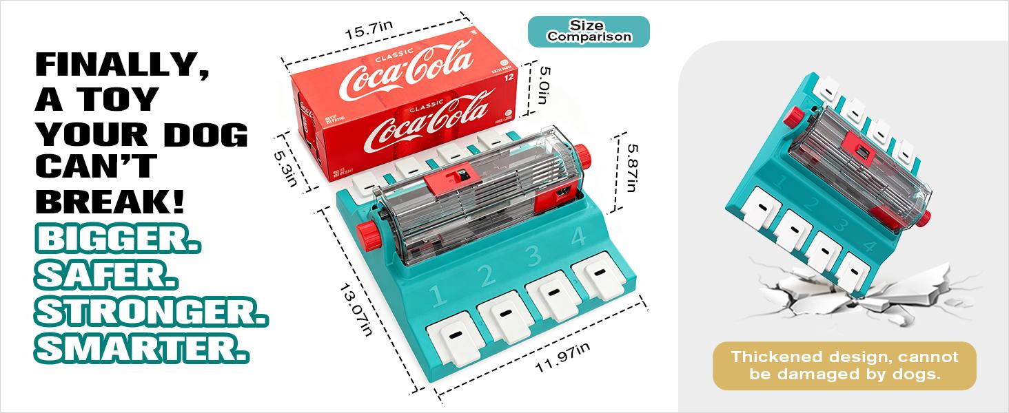KADTC 2 Levels of Challenge,Extra Large Size,Paw-Activated Rolling Dog Puzzle Feeder Toy,U.S. Brand & Design,Treat Puzzles For Aggressive Chewers Dogs Mental Stimulation Food Slow Dispenser Toy KADTC 2 Levels of Challenge,Extra Large Size,Paw-Activated Rolling Dog Puzzle Feeder Toy,U.S. Brand & Design,Treat Puzzles For Aggressive Chewers Dogs Mental Stimulation Food Slow Dispenser Toy