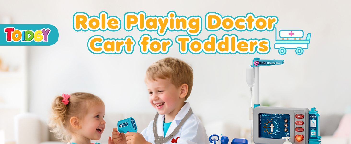 Toidgy Doctor Kit for Toddlers, Pretend Medical Station Set
