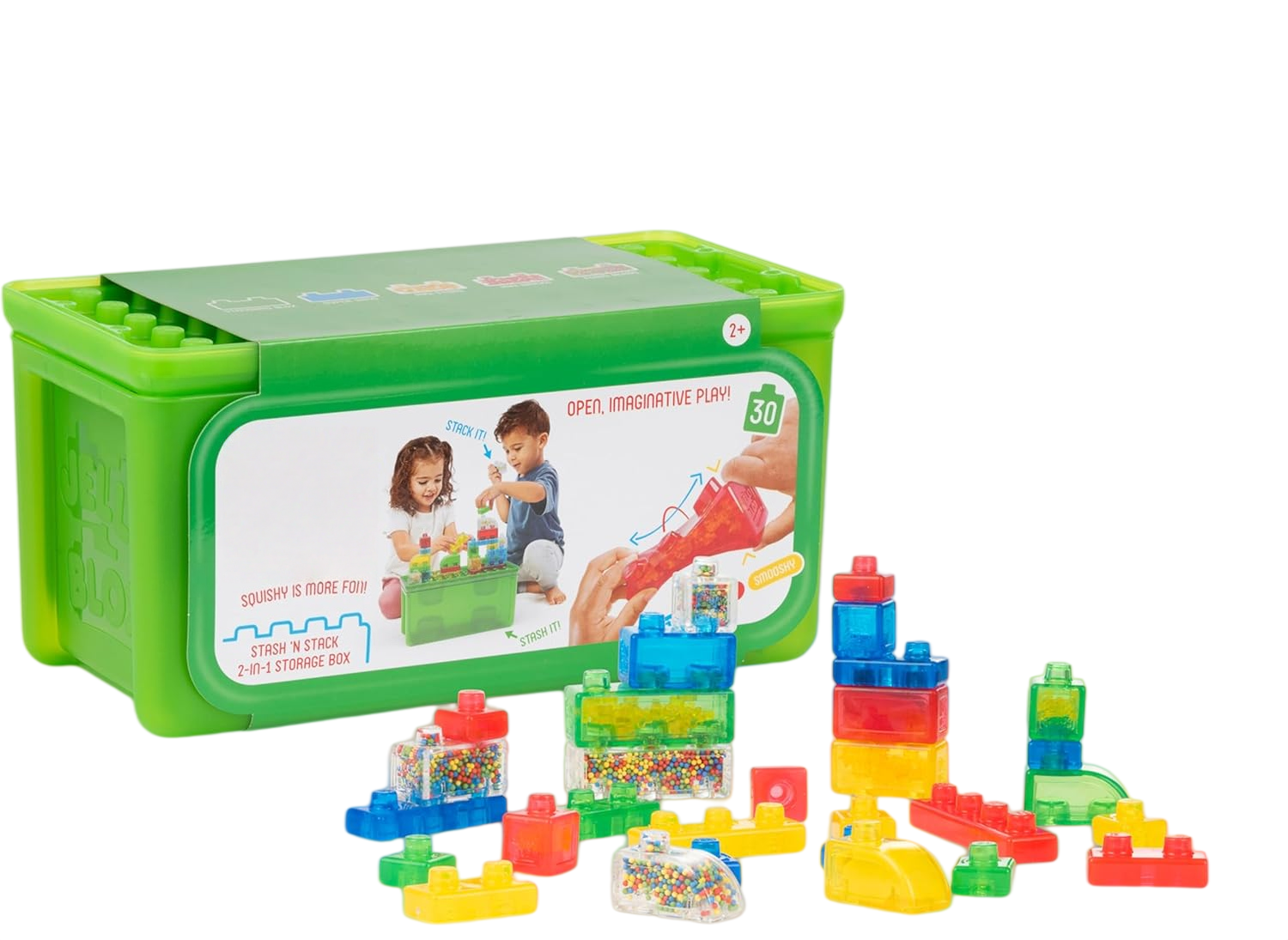 Stash 'N Stack | Squishy "Ouch-Free" Building Set (30 Pcs) 🧱