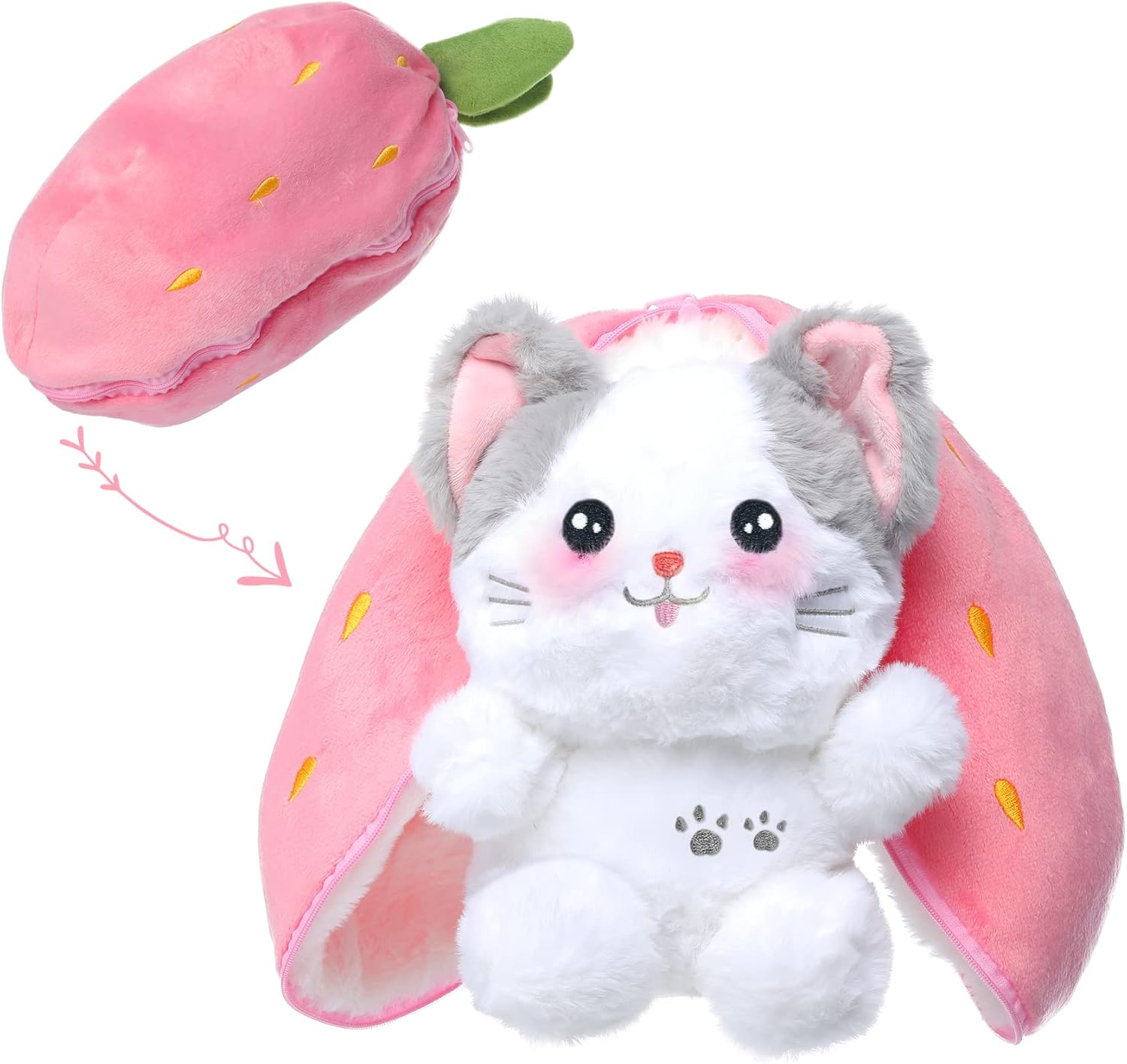 Hide-and-Seek Bunny | Reversible Fruit & Rabbit Plushie 🍓🐰