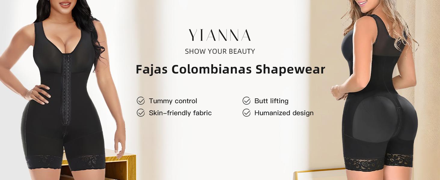 YIANNA Fajas Colombianas Shapewear for Women Tummy Control Full Shapewear Butt Lifter with Hooks Closure SpringStatements YIANNA Fajas Colombianas Shapewear for Women Tummy Control Full Shapewear Butt Lifter with Hooks Closure SpringStatements