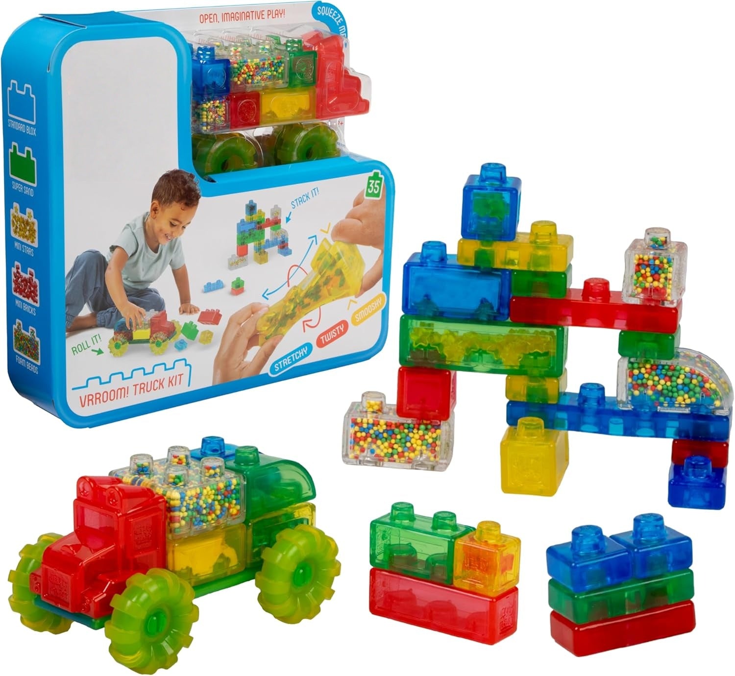 Stash 'N Stack | Squishy "Ouch-Free" Building Set (30 Pcs) 🧱