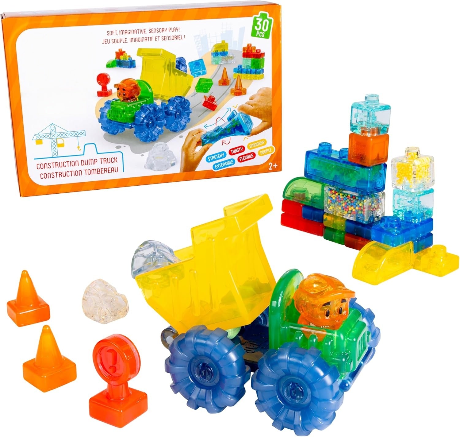 Stash 'N Stack | Squishy "Ouch-Free" Building Set (30 Pcs) 🧱