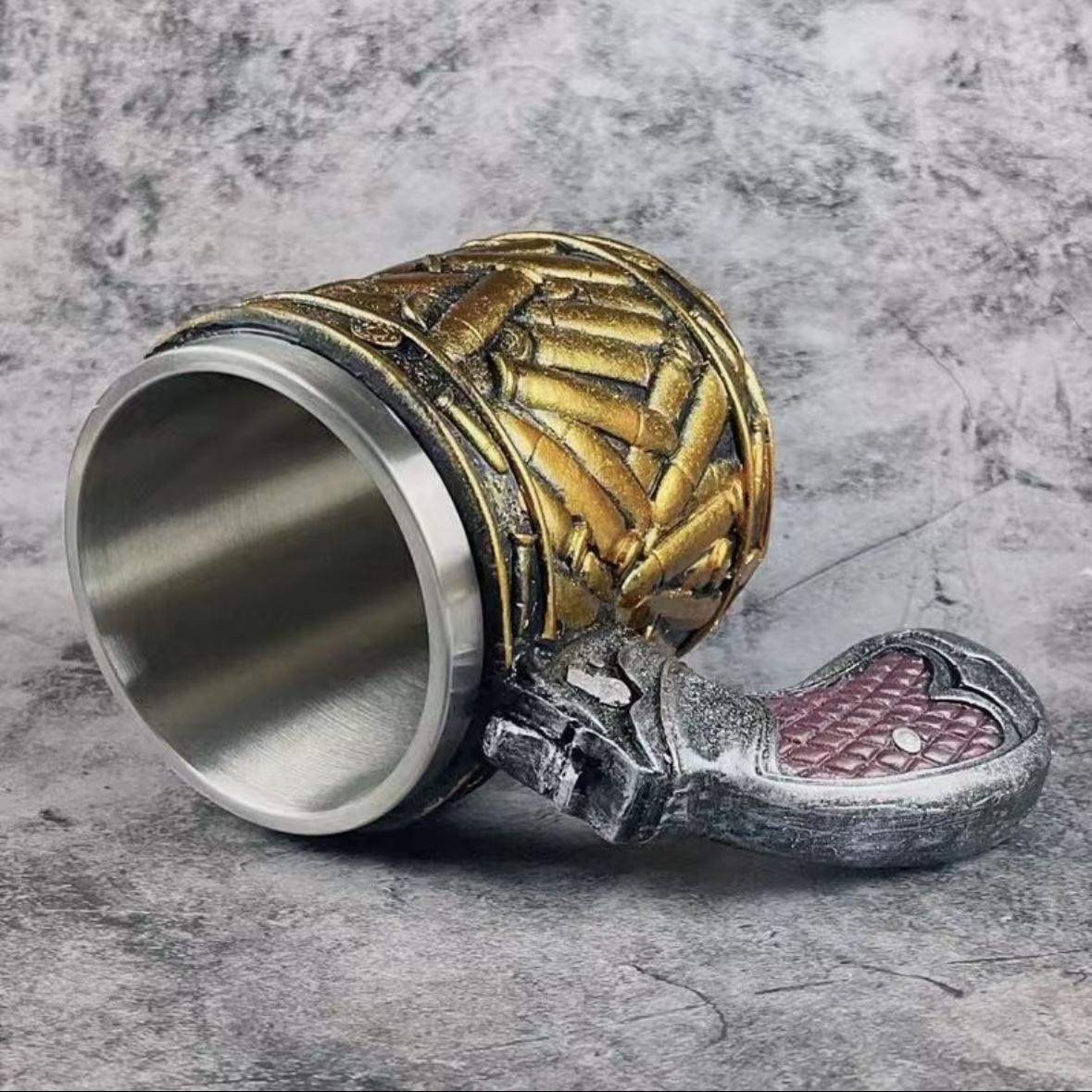 Vintage Stainless Steel Embossed Beer Mug Retro Metal Texture Drinking Cup for Beer Coffee Whiskey Bar Gift 450ml / 15.2oz Retro Coffee Mug Drinking Cup Vintage Stainless Steel Embossed Beer Mug Retro Metal Texture Drinking Cup for Beer Coffee Whiskey Bar Gift 450ml / 15.2oz Retro Coffee Mug Drinking Cup