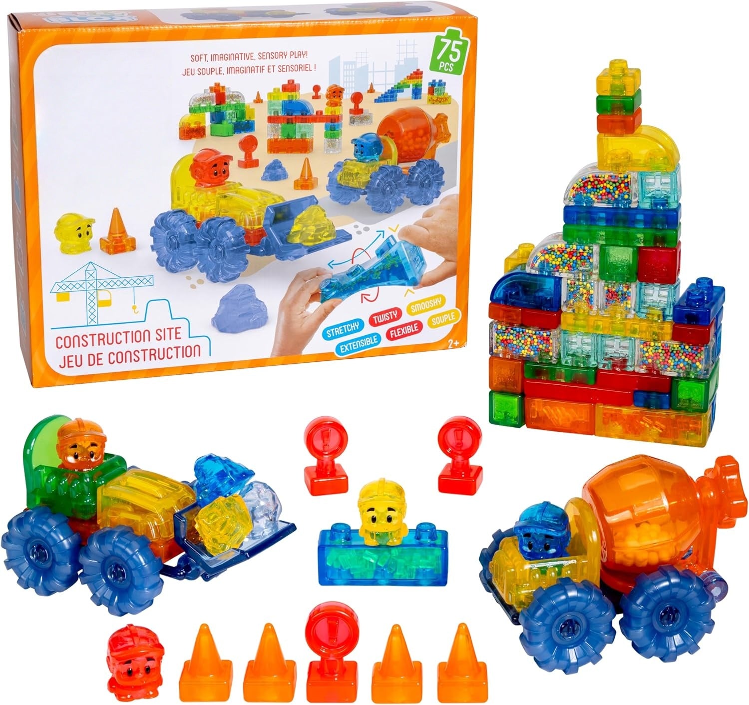 Stash 'N Stack | Squishy "Ouch-Free" Building Set (30 Pcs) 🧱