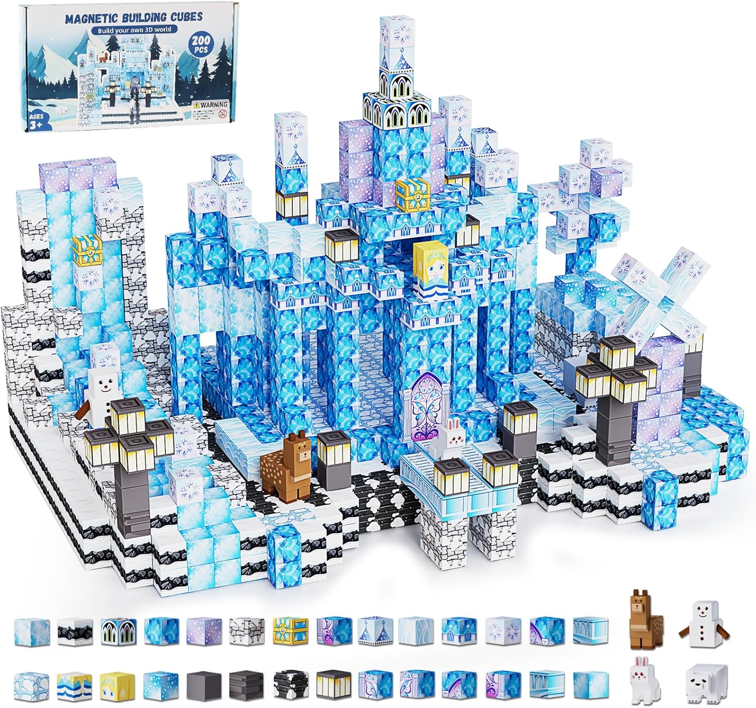 🏗️ Minecraft‑Style Pixel World | 3D Magnetic Blocks Building Set