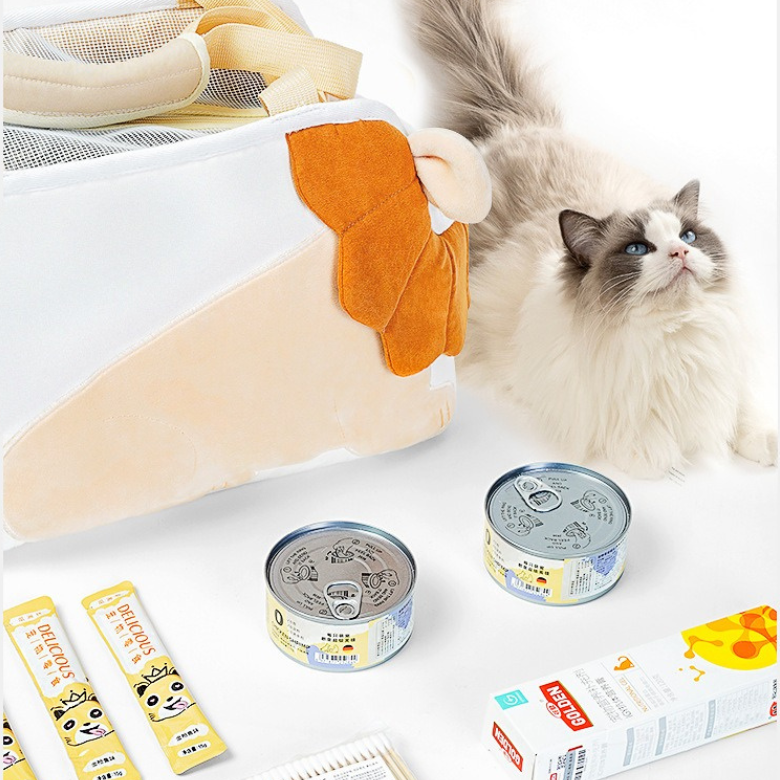 Portable Large-Capacity Pet Backpack | 2-in-1 Handheld Cat Carrier & Shoulder Bag