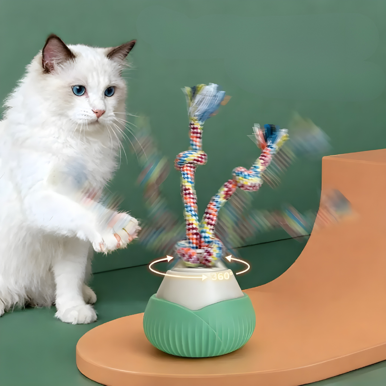 Smart Interactive Pet Ball with Sound & Chewy Ropes