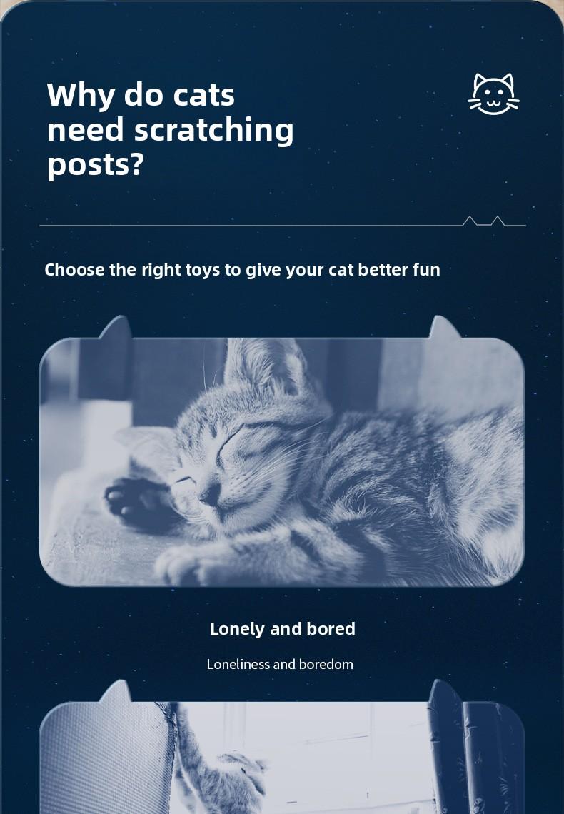 Planet Cat Scratcher - Natural Sisal Rope &middot; Play & Scratch in One &middot; Reinforced Ring| 13.8" Diameter with Hanging Ball