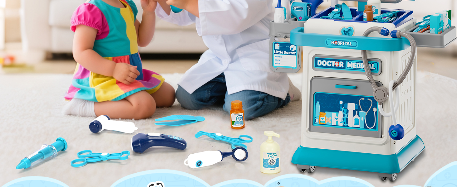 Toidgy Doctor Kit for Toddlers, Pretend Medical Station Set