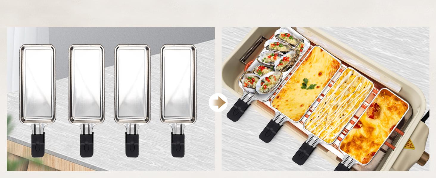 Pukomc Electric Indoor Grill,2 in 1 Indoor Grills for Kitchen with Grill Net & Non-Stick Cooking Removable Plate, Temperature Control, Dishwasher Safe, 1800W Smokeless barbecue Universal Griddle