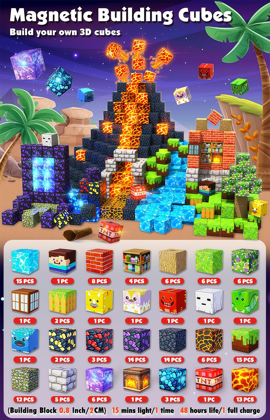 Magnetic Blocks-150PCS Magnetic Building,Portal Dinosaur Red Brick,Light Up Magnet Cubes, STEM Montessori Sensory Toys for Kids Boys Girls Ages 4-8 Christmas Birthday Gifts Multifunction Magnetic Blocks-150PCS Magnetic Building,Portal Dinosaur Red Brick,Light Up Magnet Cubes, STEM Montessori Sensory Toys for Kids Boys Girls Ages 4-8 Christmas Birthday Gifts Multifunction