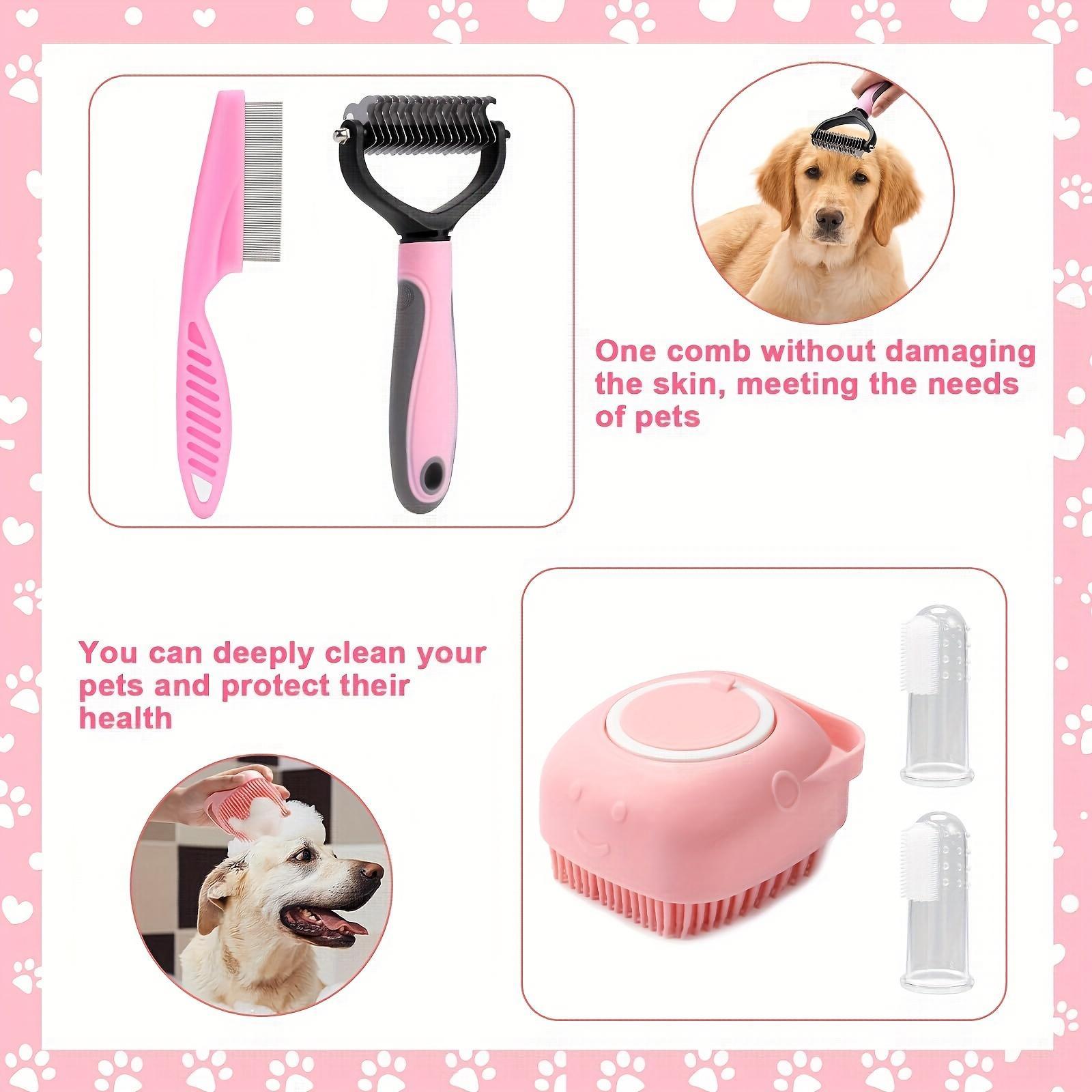 Summer Pet Grooming Tool Set (8 Counts), Hair Grooming and Oral Hygiene Tools, Dog & Cat Grooming Supplies for Indoor & Outdoor Use, Pet Products, Cat Stuff, Dog Stuff, Valentine's Day Gift Summer Pet Grooming Tool Set (8 Counts), Hair Grooming and Oral Hygiene Tools, Dog & Cat Grooming Supplies for Indoor & Outdoor Use, Pet Products, Cat Stuff, Dog Stuff, Valentine's Day Gift