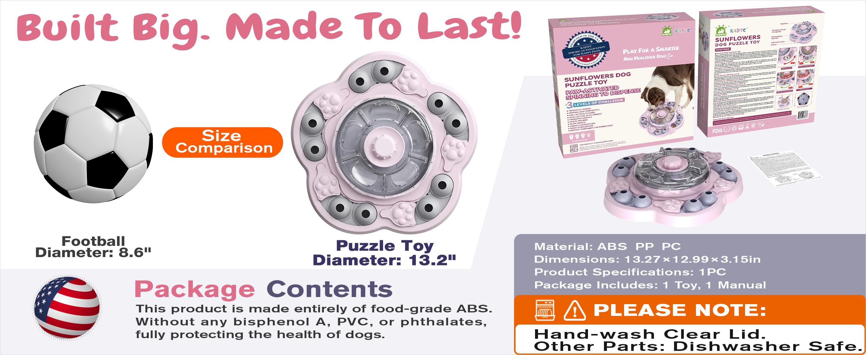 KADTC 3 Levels of Challenge Dog Puzzle Feeder Toy U.S. Brand - Design Spin-to-Release Treat Dispenser For Small Medium Large Dogs Boredom Buster Mental Stimulation Enrichment Slow Feeding Puzzles Toys KADTC 3 Levels of Challenge Dog Puzzle Feeder Toy U.S. Brand - Design Spin-to-Release Treat Dispenser For Small Medium Large Dogs Boredom Buster Mental Stimulation Enrichment Slow Feeding Puzzles Toys