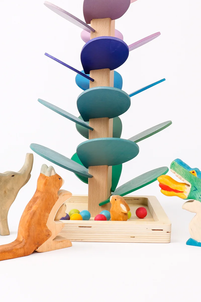 Montessori Wooden Petal Tree Building Blocks