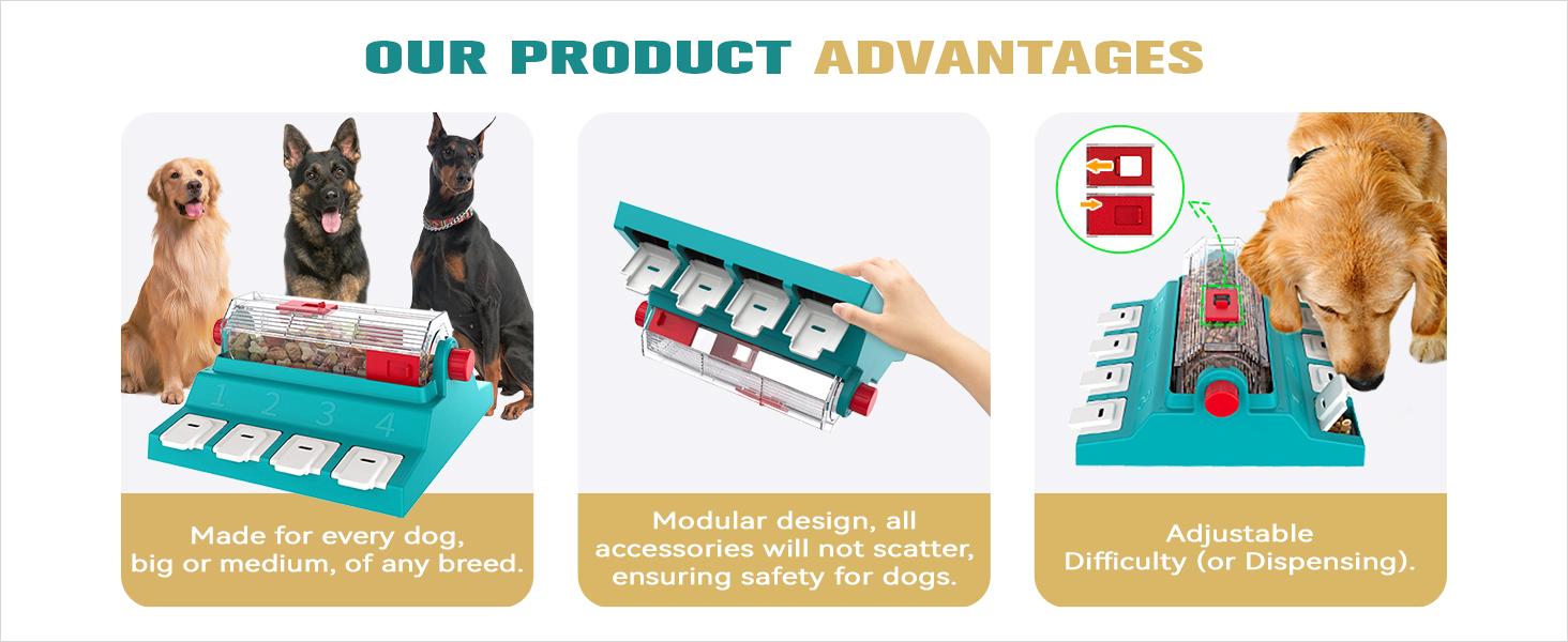 KADTC 2 Levels of Challenge,Extra Large Size,Paw-Activated Rolling Dog Puzzle Feeder Toy,U.S. Brand & Design,Treat Puzzles For Aggressive Chewers Dogs Mental Stimulation Food Slow Dispenser Toy KADTC 2 Levels of Challenge,Extra Large Size,Paw-Activated Rolling Dog Puzzle Feeder Toy,U.S. Brand & Design,Treat Puzzles For Aggressive Chewers Dogs Mental Stimulation Food Slow Dispenser Toy