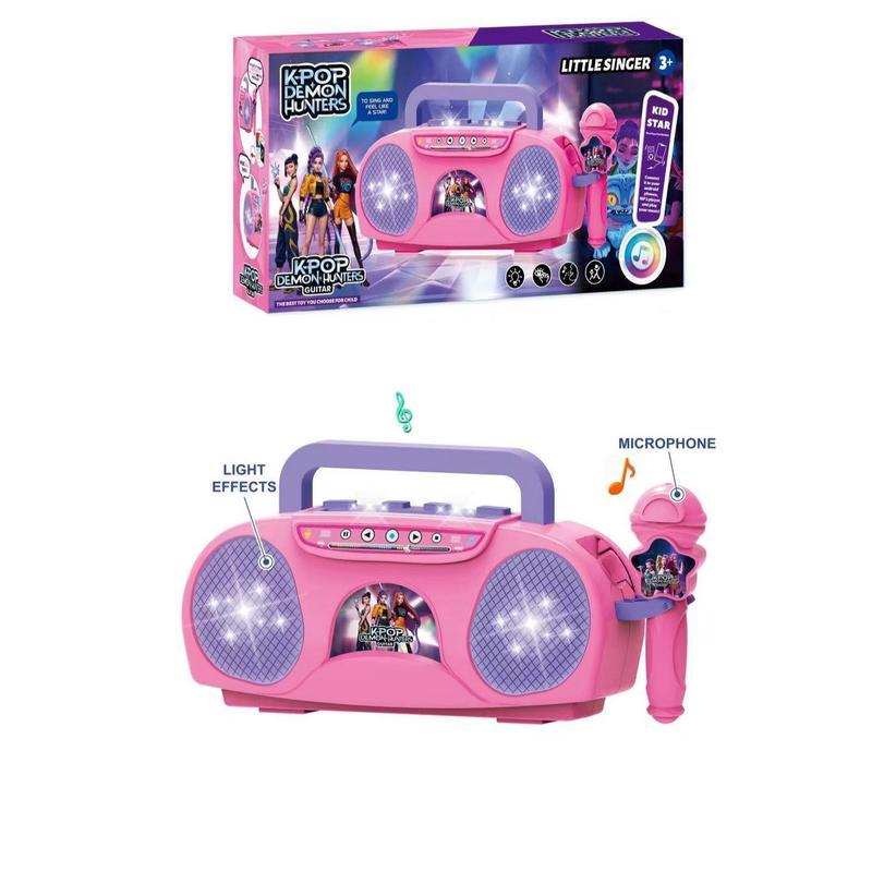 Microphone Toy, Karaoke Machine Toy with Light, Singing Machine Toy, Music Toy for Kids, Birthday Gift for Girls and Boys