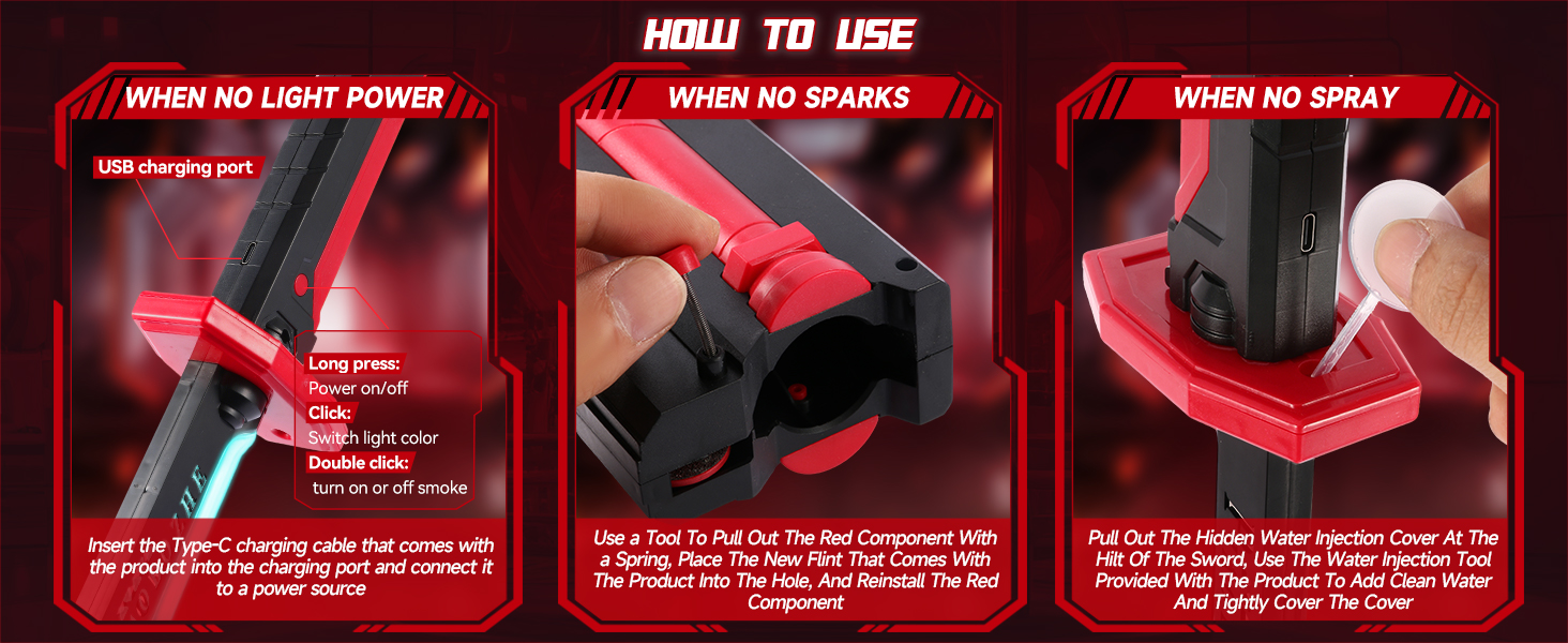 Cyberpunk spark sword