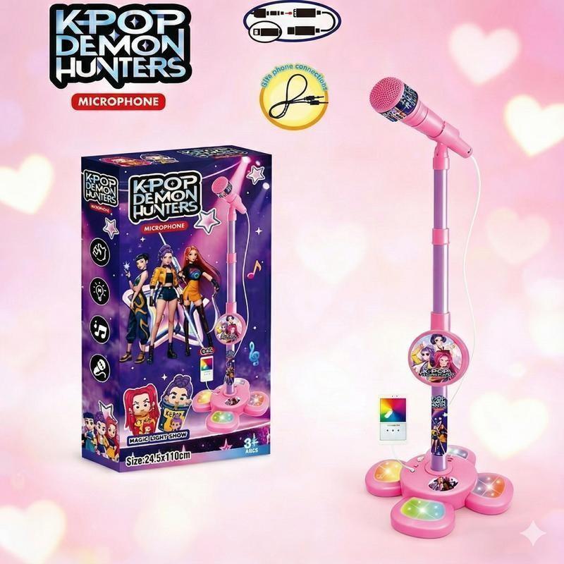 Microphone Toy, Karaoke Machine Toy with Light, Singing Machine Toy, Music Toy for Kids, Birthday Gift for Girls and Boys