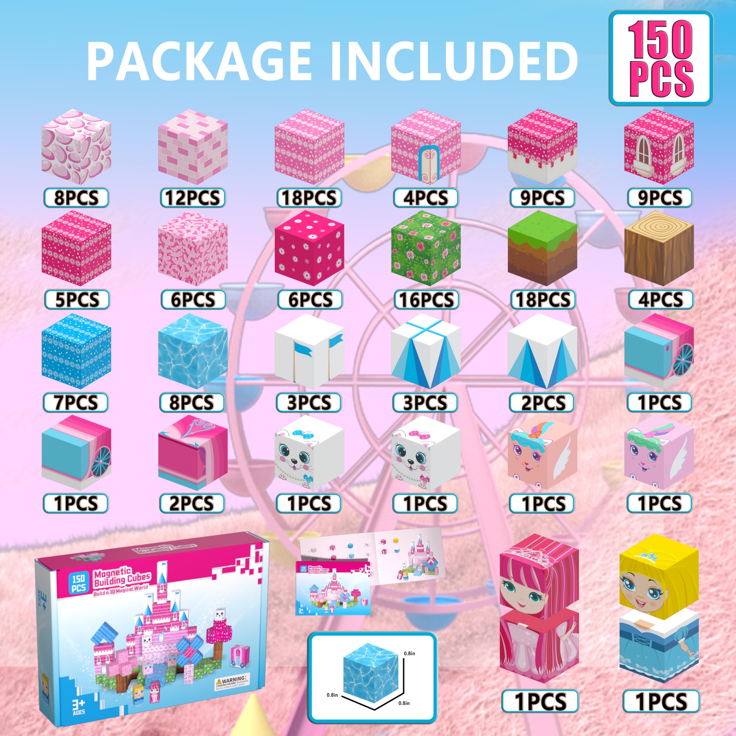 🏗️ Minecraft‑Style Pixel World | 3D Magnetic Blocks Building Set